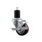 Service Caster 3'' SS Maroon Poly Swivel 1-3/4'' Expanding Stem Caster with Brake SCC-SSEX20S314-PPUB-MRN-TLB-134 - alternate 1